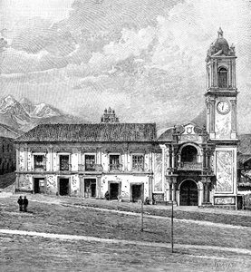 Het Paleis van het Congres, La Paz, Bolivia, 1895