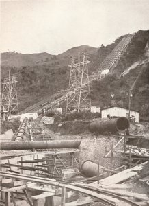 De Pijpen bij Riberao das Lages: Rio Light and Power Works door Unbekannt