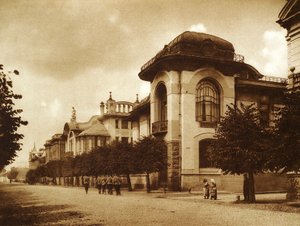 De Ponizovsky en Mindovsky huizen aan Povarskaya Street, Moskou, Rusland, 1900s door Unbekannt