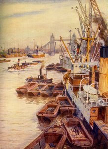 Het Dok van Londen, ca. 1948 door Unbekannt