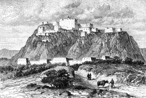 Het Potala-paleis in Lhasa, Tibet, in de 17e eeuw, ca. 1890 door Unbekannt