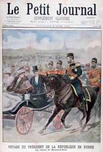 De president van de Republiek Frankrijk inspecteert troepen, Krasnoye Selo, Rusland, 1902 door Unbekannt