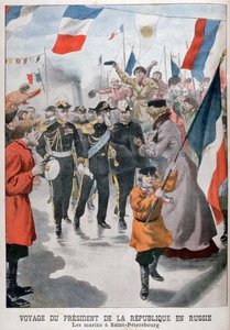 De president van de Republiek Frankrijk bezoekt Sint-Petersburg, Rusland, 1902 door Unbekannt