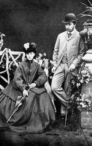 De prins en prinses van Wales, 19e eeuw 1910 door Unbekannt