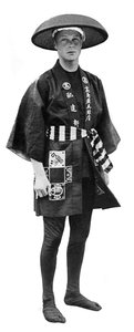 De Prins van Wales in Japanse kleding, Japan, 1922 door Unbekannt