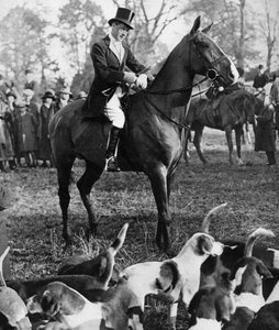 De Prins van Wales met de Beaufort Hunt (1923)