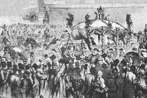 De processie naar Westminster, 31 januari 1856, 1901 door Unbekannt
