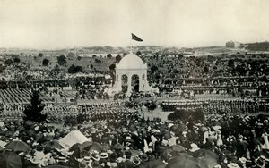 De Proclamatie van het Gemenebest van Australië in Sydney op 1 januari 1901, c1930 door Unbekannt