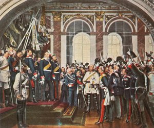 De proclamatie van het Duitse Rijk in Versailles, 18 januari 1871 door Unbekannt