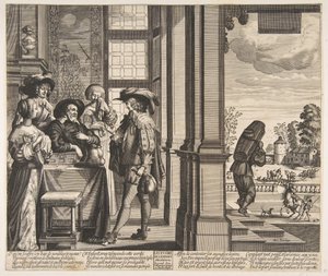 De Verloren Zoon Verlaat het Huis, ca. 1636 door Unbekannt