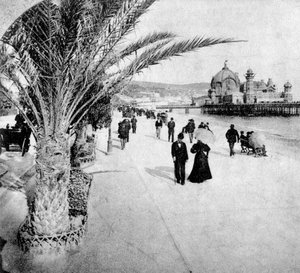 De Promenade des Anglais, Nice, Frankrijk, eind 19e eeuw door Unbekannt