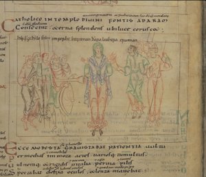 De Psychomachia van Prudentius, 11e eeuw door Unbekannt