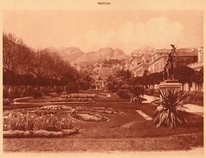De openbare tuin, Menton, 1930 door Unbekannt
