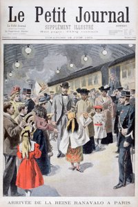 De Koningin van Madagaskar Ranavalo arriveert in Parijs, 1901