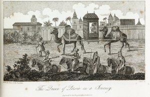 De Koningin van Perzië gedragen door kamelen, c.1810-1829 door Unbekannt
