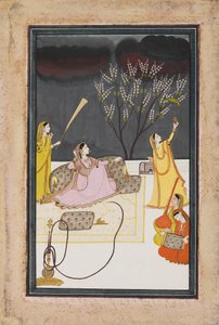 De Ragini Dhanasari Desi van de Raga Dipaka, c1820 door Unbekannt
