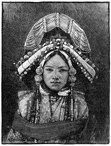De Ranee van Sikkim, 1889 door Unbekannt
