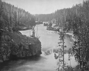 De stroomversnellingen van de Yellowstone door Unbekannt
