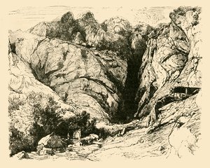 De kloof bij Delphi, scène van de afwijzing van de Galliërs, 1890