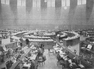De leeszaal in het British Museum, Londen, ca. 1903