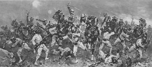 De Opstand van Arabi Pasha in Egypte, 1882: De Charge bij de Slag van Kassassin, 1901 door Unbekannt