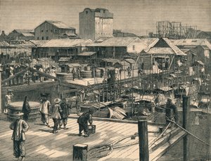 De recente rellen in Canton, c1883