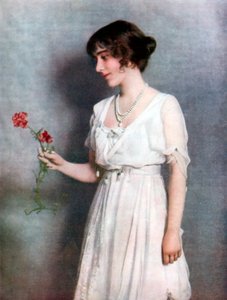 De rode anjer, Lady Elizabeth Bowes-Lyon, 1923 door Unbekannt