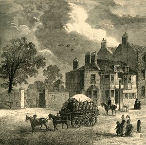 The Red Cow Inn, Hammersmith, c1878 door Unbekannt