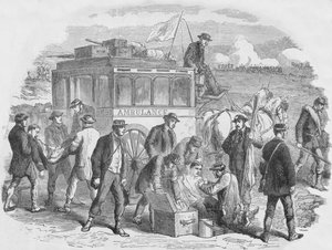 Het Rode Kruis aan het werk buiten Parijs, 1870, 1884
