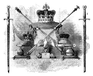 De Regalia van Engeland, ca. 1820 ca. 1895 door Unbekannt