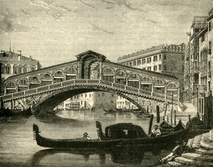 De Rialto, Venetië, 1890 door Unbekannt