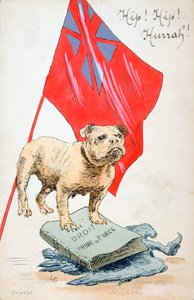 Het Recht Gaat Voor de Kracht, Franse WWI ansichtkaart, 1914-1918 door Unbekannt