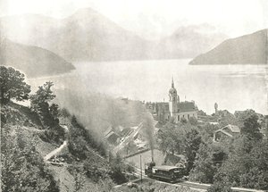 De Rigi-spoorweg, Vitznau, Zwitserland