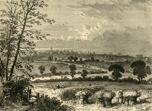 De Romeinse weg, Tufnell Park, in 1838, c1876