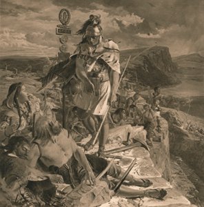 De Romeinen laten een muur bouwen ter bescherming van het zuiden