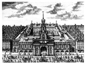 De Royal Exchange, Londen, eind 17e eeuw