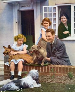 De koninklijke familie in Windsor, 1930s