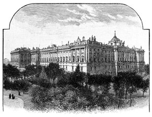 Het Koninklijk Paleis, Madrid, Spanje, 1900 door Unbekannt