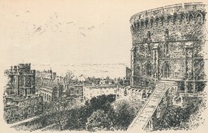 De koninklijke toren vanuit de woning van de koning van Schotland door Unbekannt