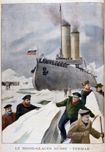 De Russische ijsbreker Yermak, 1902 door Unbekannt
