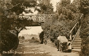 De Rustieke Brug, Boscombe Tuinen, Bournemouth, Dorset, ca. 1900-1919 door Unbekannt