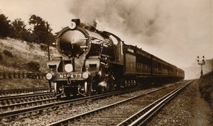 De S.R. West van Engeland Express Voorbij Earlsfield, begin 20e eeuw