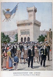 Het San Marino-paviljoen op de Wereldtentoonstelling van 1900, Parijs door Unbekannt