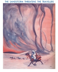 De zandstorm bedreigt de reizigers, 1935 door Unbekannt