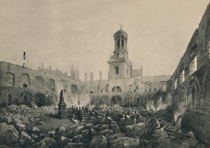 De tweede Royal Exchange na de brand in 1838, 1928 door Unbekannt