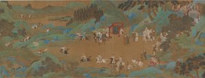 Het Shanglin Park: Keizerlijke Jacht, Ming of Qing-dynastie, 17e eeuw door Unbekannt