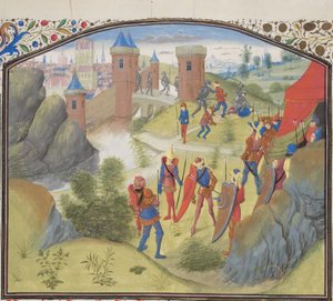 Het Beleg van Antiochië. Miniatuur uit de Historia door Willem van Tyrus, 1460s door Unbekannt