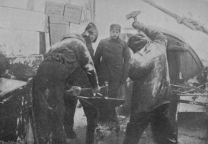 De smederij aan boord van de Fram, 1897