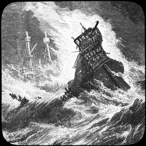 De Spaanse Armada in een storm