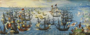 De Spaanse Armada voor de zuidkust van Engeland door Unbekannt